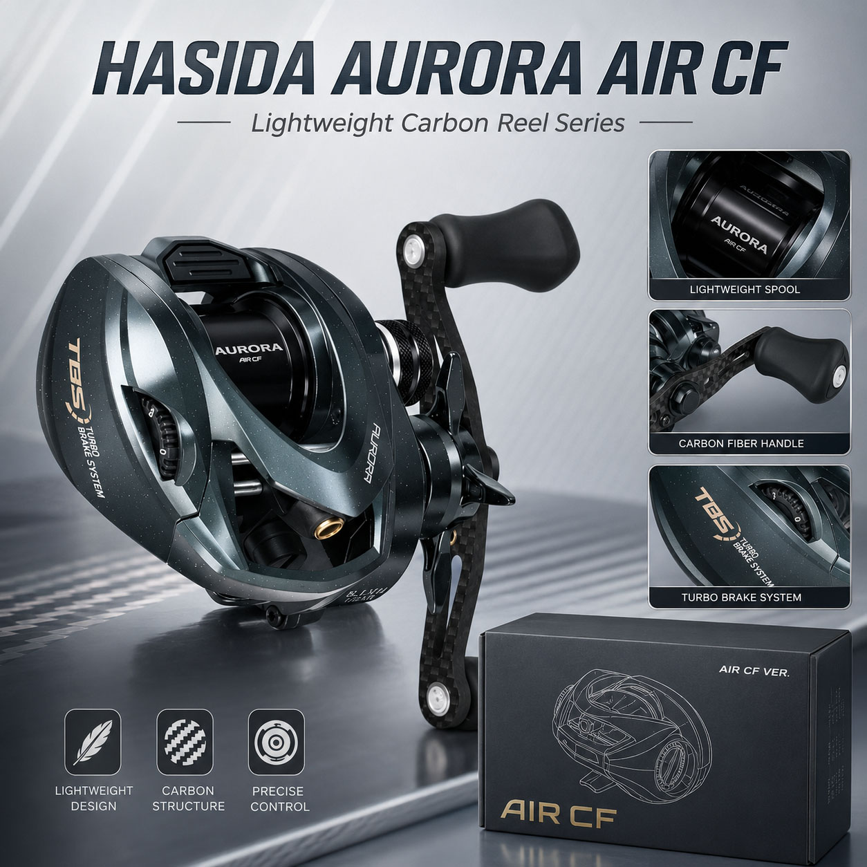 HASIDA Aurora AirCF Carbon BFS – Daiwa Reel Bg recenzja i cena