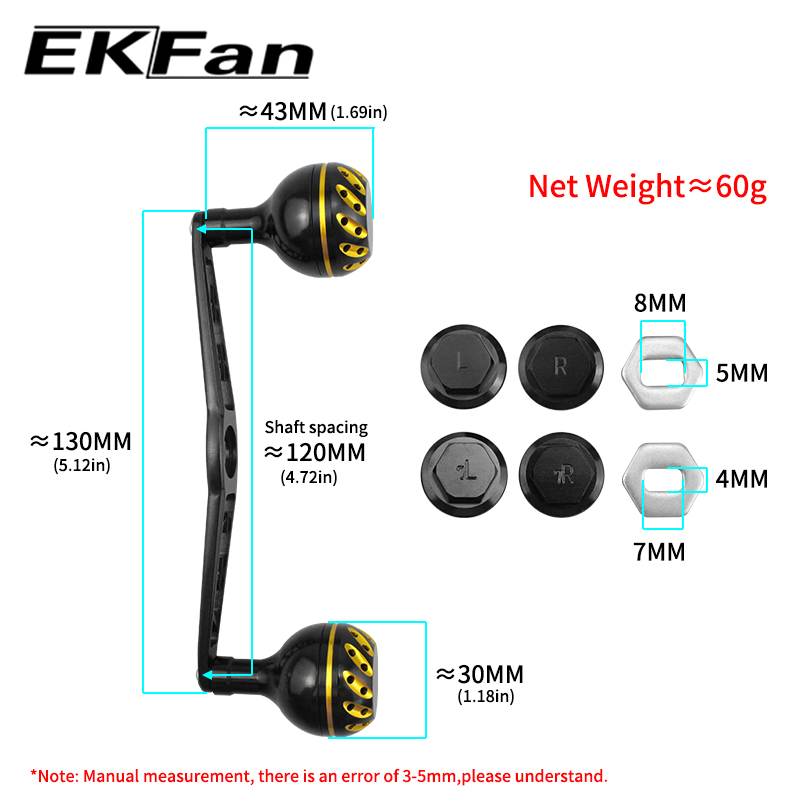 EKfan 130MM Rączka do kołowrot – Fly Reel recenzja i cena